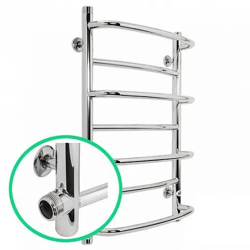 Полотенцесушитель Laris Евромикс П7 450x700 боковое подключение 71207366, Хром - фото 1