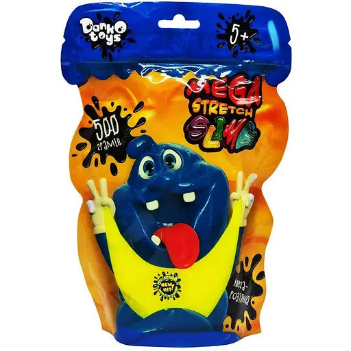 Лізун-антистрес Danko Toys Mega Stretch Slime SLM-12-01U 500 г жовтий