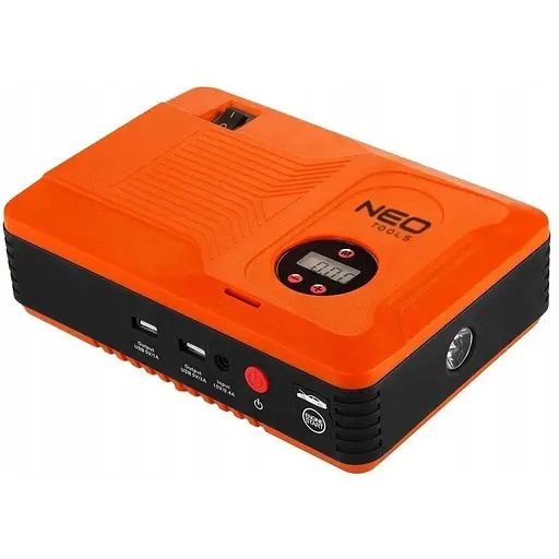 Neo Tools Пусковое устройство Jump Starter Power Bank для автомобилей, 14000мАч