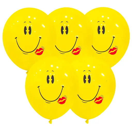Шарик воздушный латексный с принтом 30 см (25) Smile, IDEA7-PB-33 - фото 2