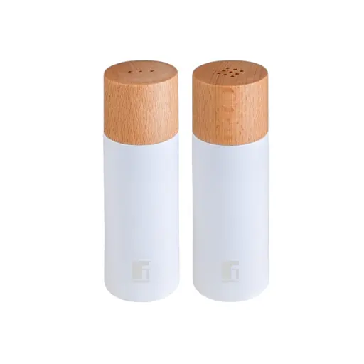 Набір для солі та перцю Bergner Naturally 2 предмета (BG-48518-WH)