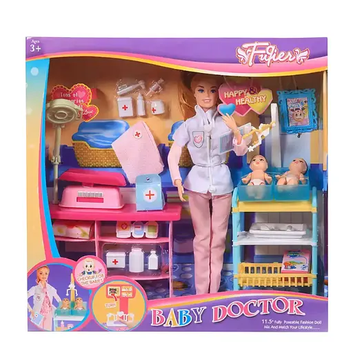 Кукла педиатр, JX200-36/37, 29 см, с аксессуарами (в ассортименте)