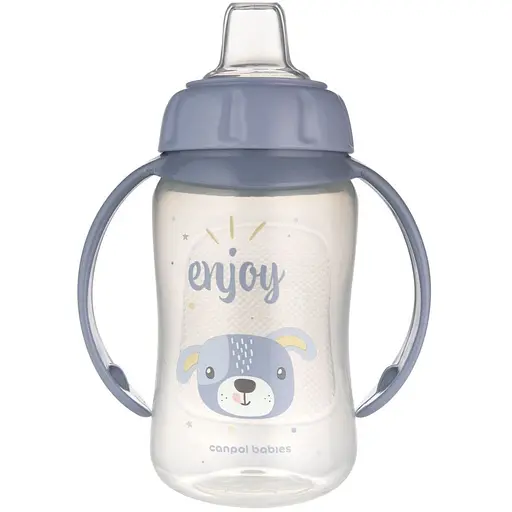 Кружка тренувальна Canpol babies Cute Animal з силіконовим носиком 320 мл синя (56/512_blu2) - фото 2