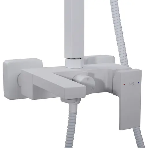 Душова система TOPAZ ODISS TO 18202-H66-WW для ванної кімнати з тропічним душем і змішувачем - фото 4