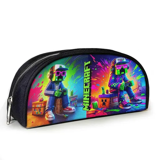 Пенал шкільний Minecraft Кріпер 23х10х8 см з принтом для хлопчика (02853)