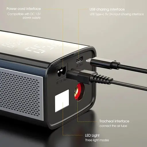 Компресор акумуляторний ParkCity T2250 портативний, з автостопом та цифровим манометром - фото 3