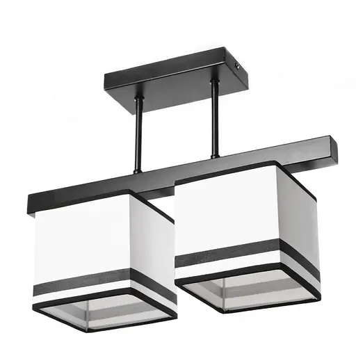 Люстра потолочная Brille с абажуром E14 60W BK (BKL-620S/2)
