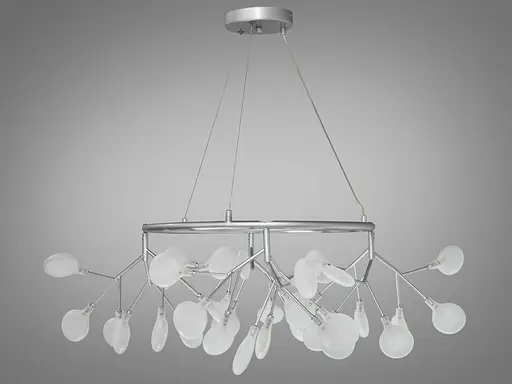 Очаровательная, качественная подвесная люстра на кухню "Светлячок", 36 ламп, хром - фото 1