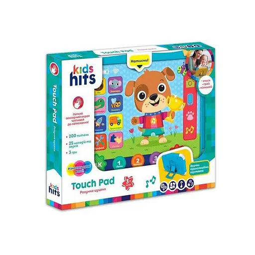 Интерактивный Планшет "Веселый щенок" KH02/001, 200 вопросов по 12 темам