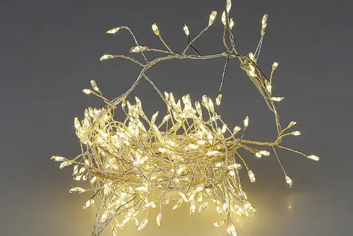 Світлодіодна дротяна гірлянда OK Led Крапелька роси Їжачок 2.5 м 50 Led Батарейки Warm White - фото 5