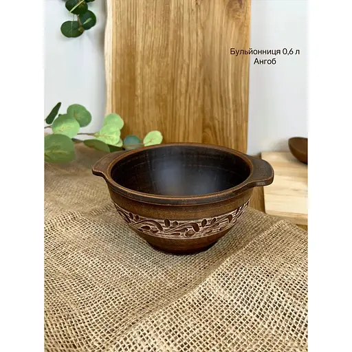 Столовый сервиз керамической (глиняной) посуды для Борща на 6 человек Ангоб - фото 5