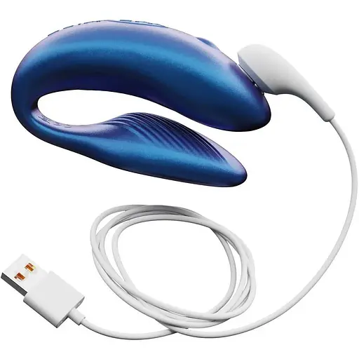 Смарт-вибратор для пар We-Vibe Chorus Cosmic Blue сенсорное управление вибрациями сжатием пульта - фото 5