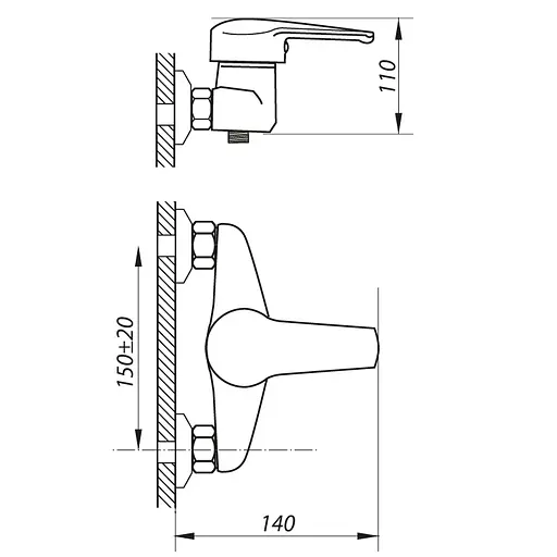 Смеситель для душа Zerix LOP-B 048 ZX2647 Хром - фото 2