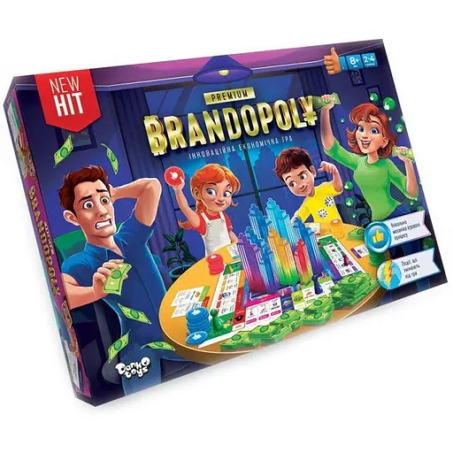 Настільна гра Брендополія Premium Danko Toys G-BrP-01-01U укр - фото 1