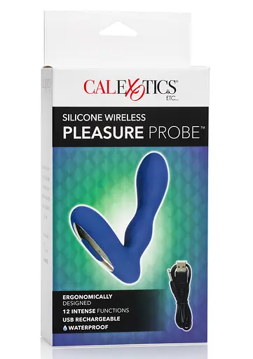 Вібростимулятор простати Wireless Pleasure Probe, 10.5 см синій
