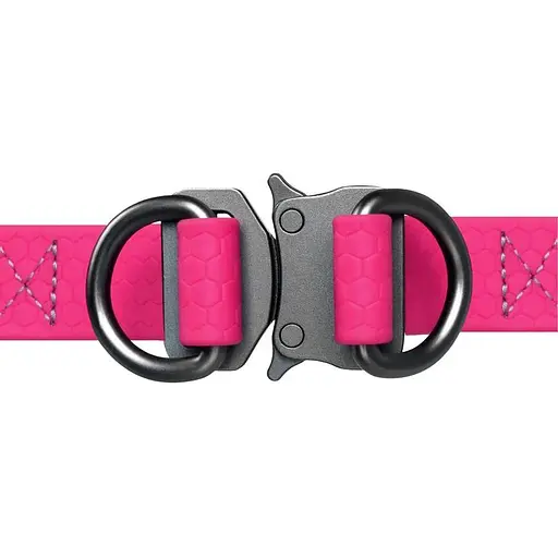 Шлея для собак Waudog Waterproof водостійка з QR паспортом, металічна пряжка-фастекс, рожевий - фото 3