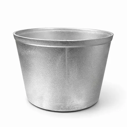 Форма алюминиевая литая для выпечки пасок, пасхальных куличей, хлеба и кексов с усиленным бортиком по краю 3 л Серый 88214 - фото 1