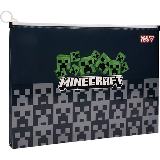 Папка-конверт Yes Minecraft Creepers А4 на молнии (492349)