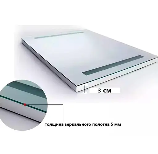 Дзеркало Dusel DE-M1041 75x120, Білий - фото 8