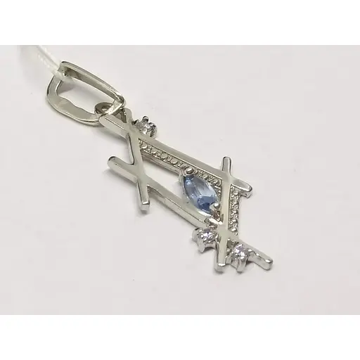 Серебряная подвеска Гаразд с фианитами. 5542962 - фото 2