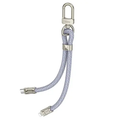 Кабель PD - Шнурок для браслета Hoco GH5 Elegant C to iP 20W/0.22 м синій - фото 1