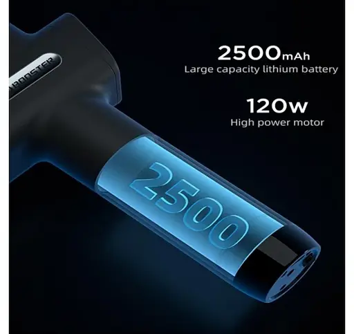 Перкусійний масажний пістолет Booster M2-D (6 насадок) 30 швидкостей - фото 7