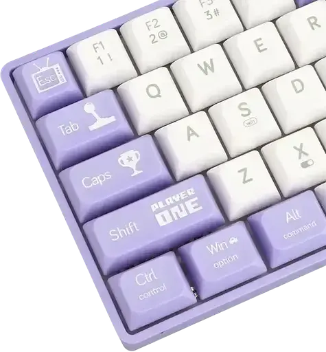 Механическая проводная клавиатура AJAZZ AK680 / Hot-Swap / Brown Switch / White Purple - фото 4