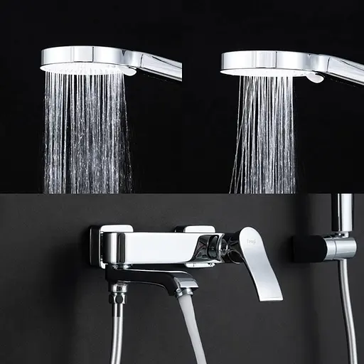 Змішувач для ванни поворотний вилив хром Frap F3275 Чорний матовий - фото 2