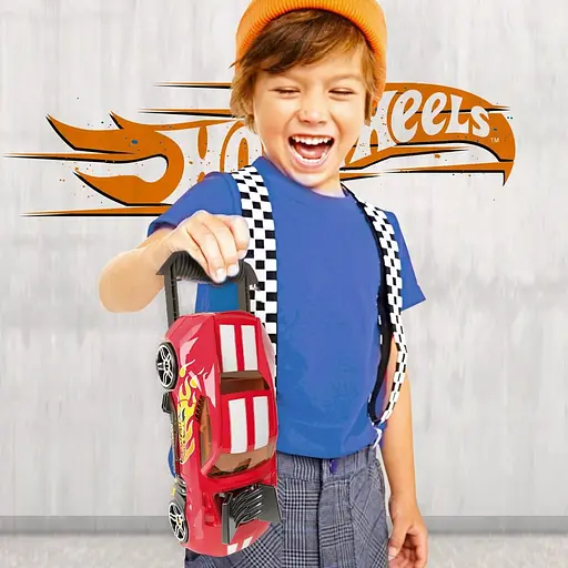 Гоночный автомобиль-гараж Hot Wheels 2 в 1 красный (HWCC15R) - фото 5