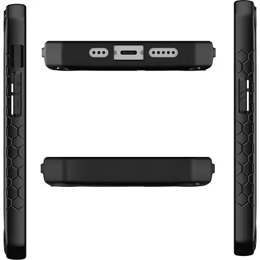 Оригінальний протиударний чохол UAG Monarch для iPhone 13 / iPhone 14 (6.1") Black Leather (113171114040) - фото 3