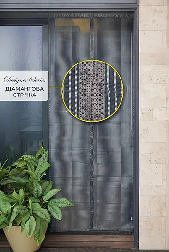 Москитная сетка на магнитах для дверей Fabrika King Kong, цвет серый, размер 92х200 см - фото 7