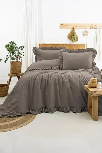 Постельное белье Saloni Kahve Варена Хлопок Saheser pbe0051764 - фото 1