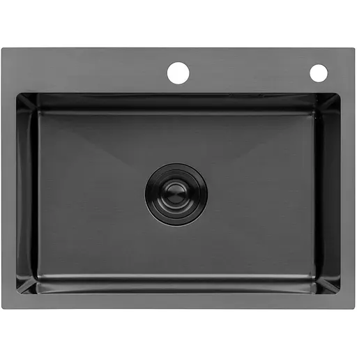 Кухонна мийка Kroner KRP Schwarze - 5843HM ​​PVD (3,0/1,0 мм) (CV022794) - фото 1