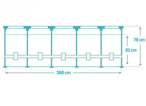 Каркасный бассейн Intex с насосом и фильтром 366x76 Garden Frame 28212 - фото 8