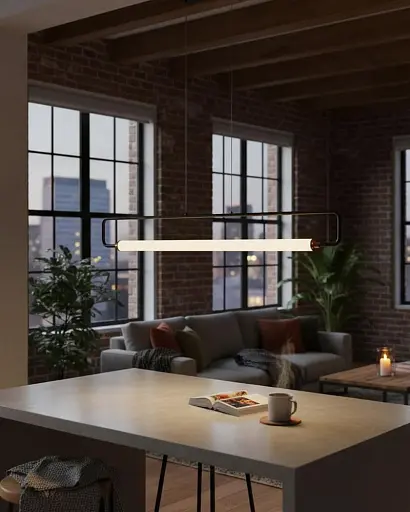 Підвісний світильник Polux люстра Goldlux 334015 Felicja LED 1x30W 4000K 4600Lm IP20 чорний - фото 2