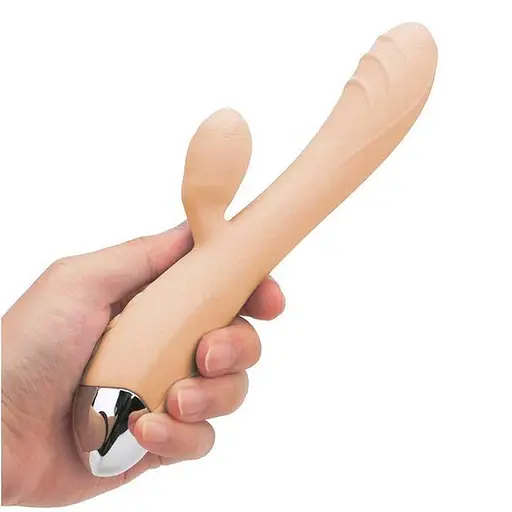 Смарт вибратор-кролик с USB зарядкой 21 см для клитора и точки G Розовый - фото 1