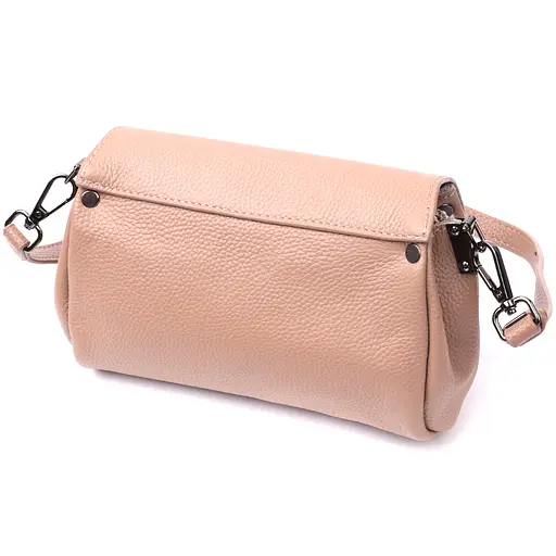 Компактная кожаная женская сумка Vintage с треугольным клапаном 21.5х13.5х7 см sum0028984 - фото 2