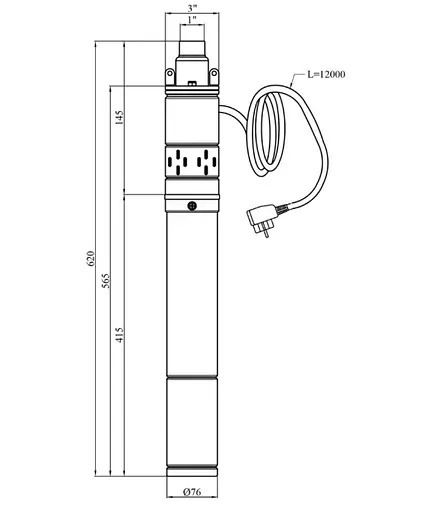Насос глубинный шнековый Pumpman 3QGD2-125-0.55 кВт Нmax 125 м Qmax 1,8 куб.м 550 Вт (CV029776) - фото 6