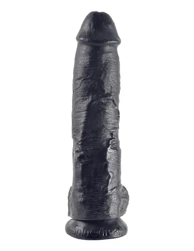 Фаллоимитатор King Cock With Balls 10" 27 см черный - фото 2