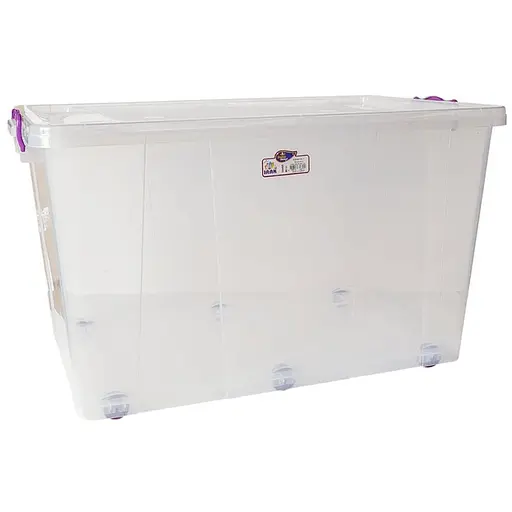 Контейнер Irak Plastik Hide прямокутний на колесах 80 л прозорий (00-00004671)