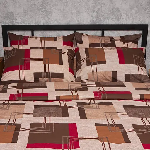 Комплект постельного белья Moon&Star Бязь Gold Люкс Retro Geometry Евро 200х220 наволочки 4х70х70 - фото 7