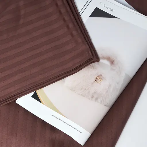 Простирадло Moon&Star Warm Espresso Satin Stripe Gold Люкс 110х160 см (MS-860000260) - фото 3