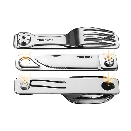 Набор столовых приборов (ложка, вилка, нож) Roxon C1S нержавеющая сталь - фото 6