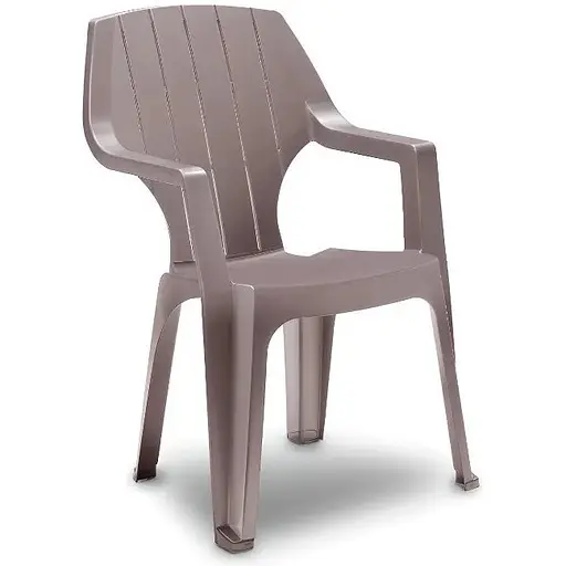 Стілець садовий пластиковий Bica Alta сіро-бежевий - фото 1
