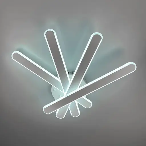 Настінно-стельовий LED світильник в білому корпусі 50х60х14 см | Line F | Арт. 6202-4 WT - фото 3