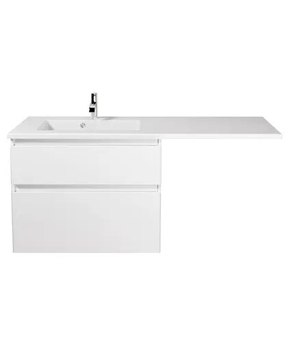 Тумба Мойдодир Палермо 80-U Adam 140 L Білий підвісна з крилом над пральною машиною Білий - фото 5