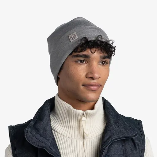 Шапка Buff Merino Heavyweight Beaney Solid Light Grey (1033-BU 111170.933.10.00) - фото 7