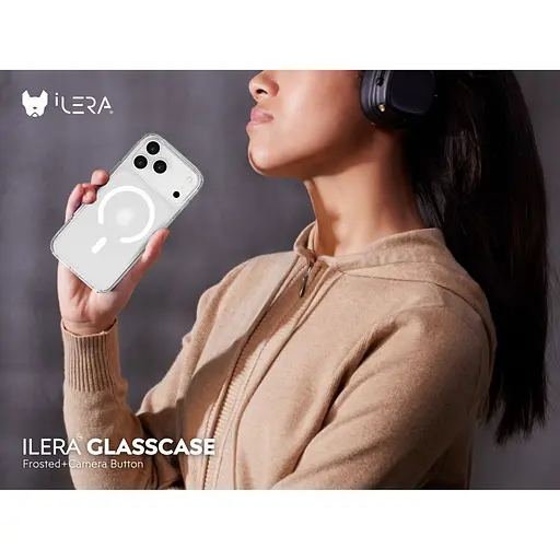 Чохол iLera GlassCase + Camera Button with MagSafe для Apple iPhone 17 Pro Max Frosted iLGlCFrCb17PrMx (150422) - фото 12