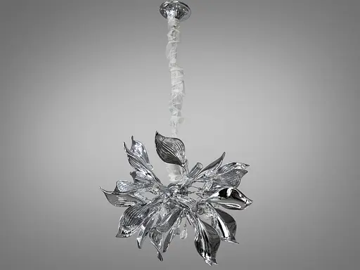 Високоякісна люстра з керамічними елементами, 9 ламп, хром - фото 2