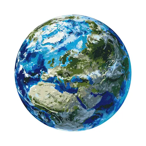 Картина за номерами "Земля" RC00086L діаметр 40 см